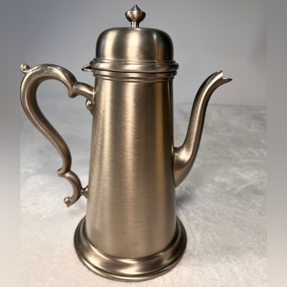 Colonial Pewter Broadman Lighthouse Coffee Tea Pot LongSpout Sugar & Creamer 130 - Picture 2 of 16